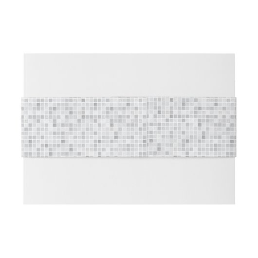 Gray Tiles Pattern Uitnodigingen Wikkel (Achterkant Voorbeeld)