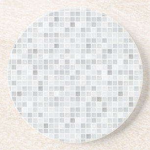 Gray Tiles Pattern Zandsteen Onderzetter