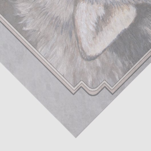 Gray Timber Wolf Face Tissuepapier (Detail)