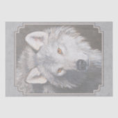 Gray Timber Wolf Face Tissuepapier (Voorkant)
