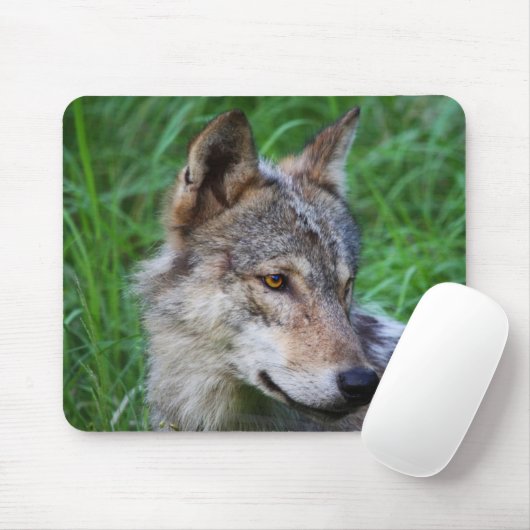 Gray Timber Wolf Muismat (Met muis)