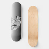 Gray Timber Wolf Snarl Skateboard (Voorkant)