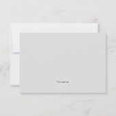 Gray Tone Sympathie Hartelijk dank Bedankkaart (Achterkant)