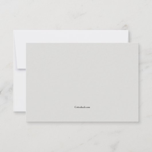 Gray Tone Sympathie Hartelijk dank Bedankkaart (Achterkant)