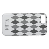 Gray Tones Argyle Pattern iPhone 7/8 Hoesje (Achterkant (Horizontaal))