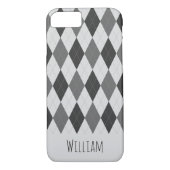 Gray Tones Argyle Pattern iPhone 7/8 Hoesje (Achterkant)