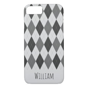 Gray Tones Argyle Pattern iPhone 7/8 Hoesje