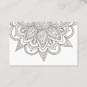 Gray Tones Floral Mandala Visitekaartje (Achterkant)