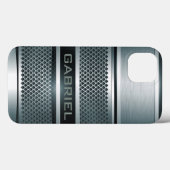 Gray Tones Metal Kijk Collage-Monogram Case-Mate iPhone Case (Achterkant (horizontaal))