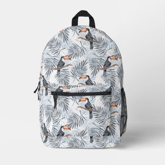 Gray Toucan Bedrukte Rugzak (Voorkant)