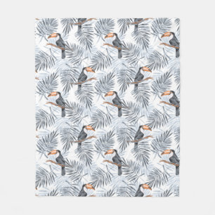 Gray Toucan Fleece Deken