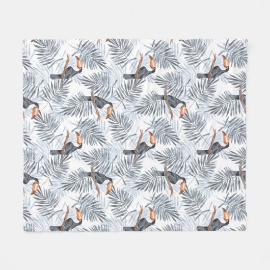 Gray Toucan Fleece Deken (Voorkant (Horizontaal))