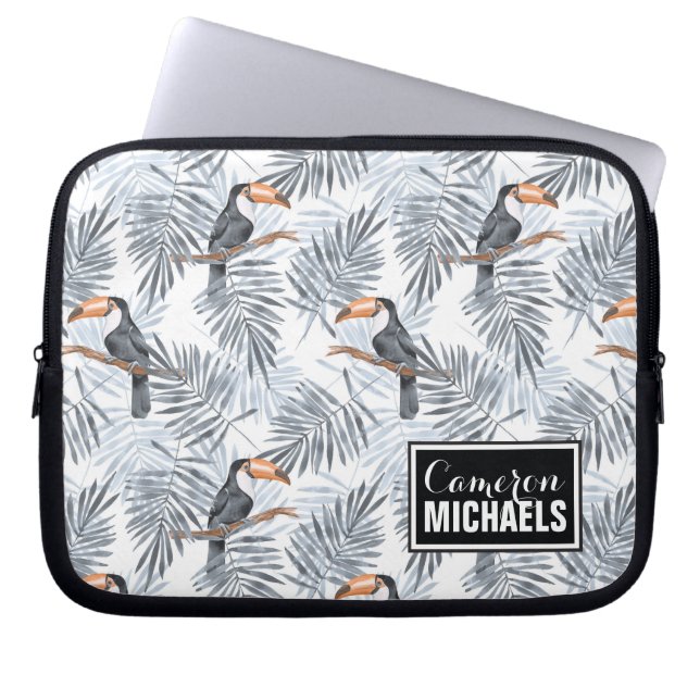 Gray Toucan | Jouw namen toevoegen Laptop Sleeve (Voorkant)