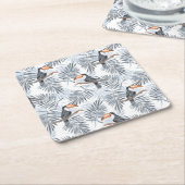 Gray Toucan Kartonnen Onderzetters (Schuin)