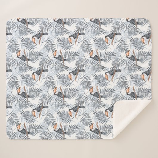 Gray Toucan Sherpa Deken (Voorkant (horizontaal))