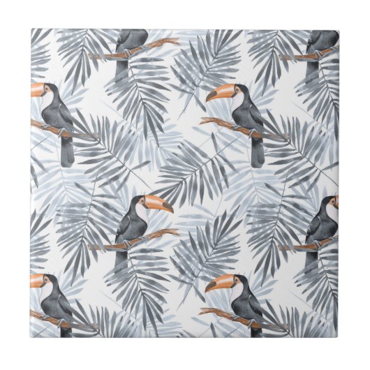 Gray Toucan Tegeltje (Voorkant)