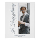 Gray Traditional & Elegant Photo Funeral Beste One Perfect Poster (Voorkant)