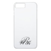 Gray & Transparent Monogram iPhone 7 Plus Case-Mate iPhone Case (Achterkant)