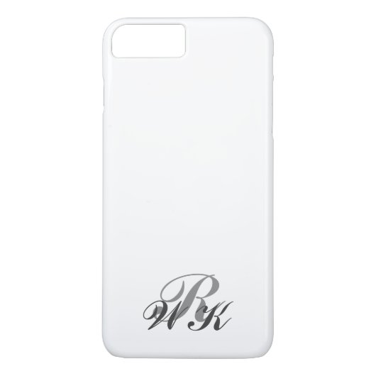 Gray & Transparent Monogram iPhone 7 Plus Case-Mate iPhone Case (Achterkant)