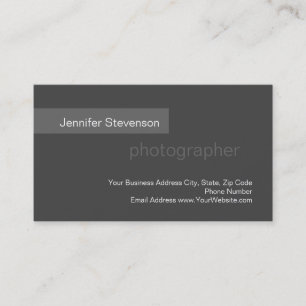 Gray Trend Photography Visitekaartje van standaard