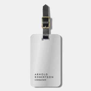 Gray Trendy Modern minimalist Bagagelabel