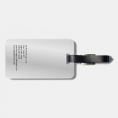 Gray Trendy Modern minimalist Bagagelabel (Achterkant horizontaal)