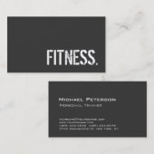 Gray Trendy Personal Trainer Fitness Visitekaartje (Voorkant / Achterkant)