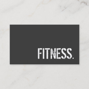 Gray Trendy Personal Trainer Fitness Visitekaartje
