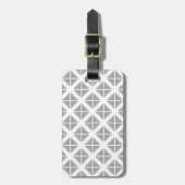 Gray Trendy Triangle Patroon Bagagelabel (Voorkant verticaal)