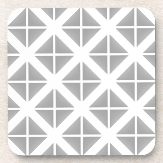 Gray Trendy Triangle Patroon Bier Onderzetter (Voorkant)