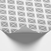 Gray Trendy Triangle Patroon Cadeaupapier (Hoek)