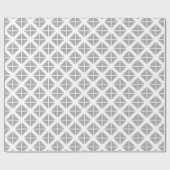 Gray Trendy Triangle Patroon Cadeaupapier (Vlak)