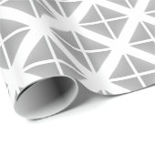 Gray Trendy Triangle Patroon Cadeaupapier (Rol Hoek)