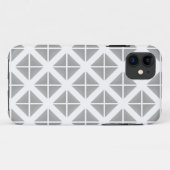 Gray Trendy Triangle Patroon Case-Mate iPhone Case (Achterkant (horizontaal))