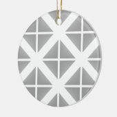 Gray Trendy Triangle Patroon Keramisch Ornament (Links)