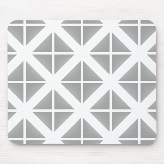 Gray Trendy Triangle Patroon Muismat (Voorkant)