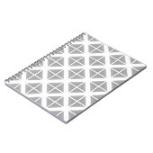 Gray Trendy Triangle Patroon Notitieboek (Linkerzijde)