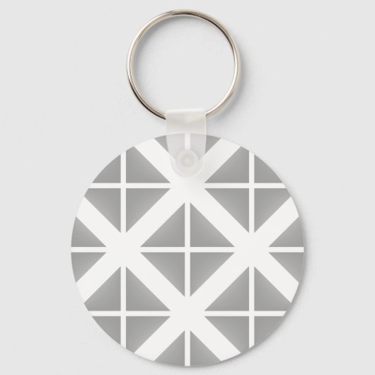 Gray Trendy Triangle Patroon Sleutelhanger (Voorkant)