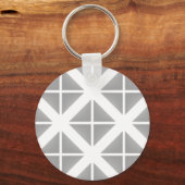 Gray Trendy Triangle Patroon Sleutelhanger (Voorkant)