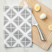Gray Trendy Triangle Patroon Theedoek (Quarter Fold)