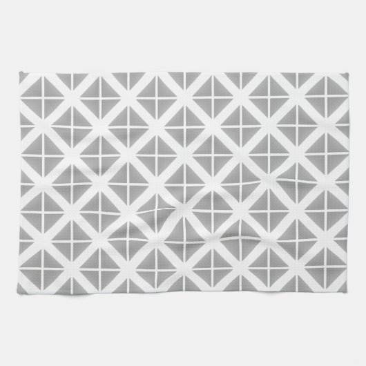 Gray Trendy Triangle Patroon Theedoek (Horizontaal)