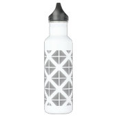 Gray Trendy Triangle Patroon Waterfles (Links)