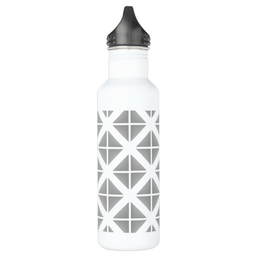 Gray Trendy Triangle Patroon Waterfles (Links)