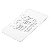 Gray Trendy Typografie Save the Date Magnet Magneet (Linkerzijde)