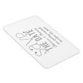 Gray Trendy Typografie Save the Date Magnet Magneet (Rechterzijde)