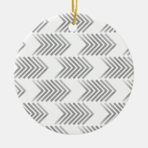 Gray Tribal Arrow Patroon Keramisch Ornament