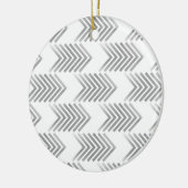 Gray Tribal Arrow Patroon Keramisch Ornament (Links)