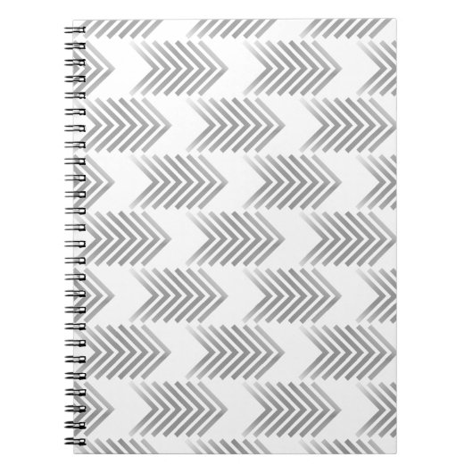 Gray Tribal Arrow Patroon Notitieboek (Voorkant)