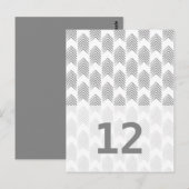 Gray Tribal Arrows Table Number Briefkaart (Voorkant / Achterkant)