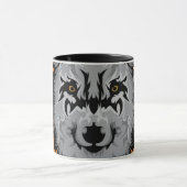 Gray Tribal Wolf Head Mok (Midden)